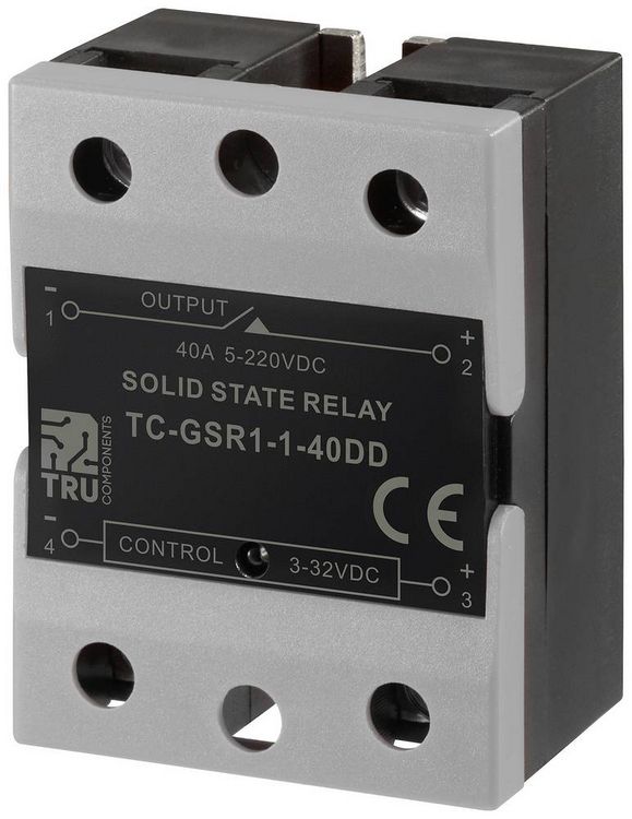 Produktbild: TRU COMPONENTS Halbleiterrelais TC-GSR-1-40DD 40 A Schaltspannung (max.): 220 V/DC Gleichstromschaltung 1 St.
