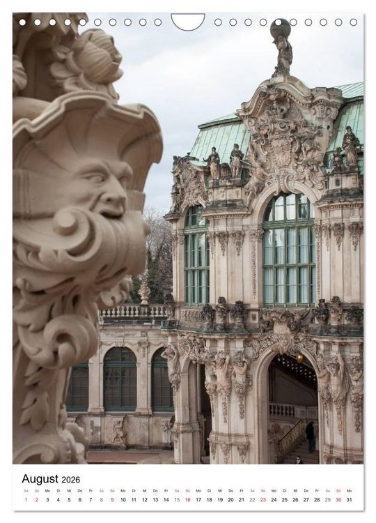 Produktbild: Dresden - Beeindruckende Architektur (Wandkalender 2026 DIN A4 hoch), CALVENDO Monatskalender