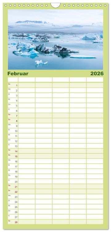 Produktbild: Familienplaner 2026 - Stille Naturmomente mit 5 Spalten (Wandkalender, 21 x 45 cm) CALVENDO