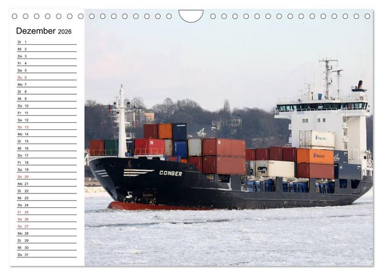 Produktbild: Dicke P&ouml;tte im Hafen und auf gro&szlig;er Fahrt (Wandkalender 2026 DIN A4 quer), CALVENDO Monatskalender