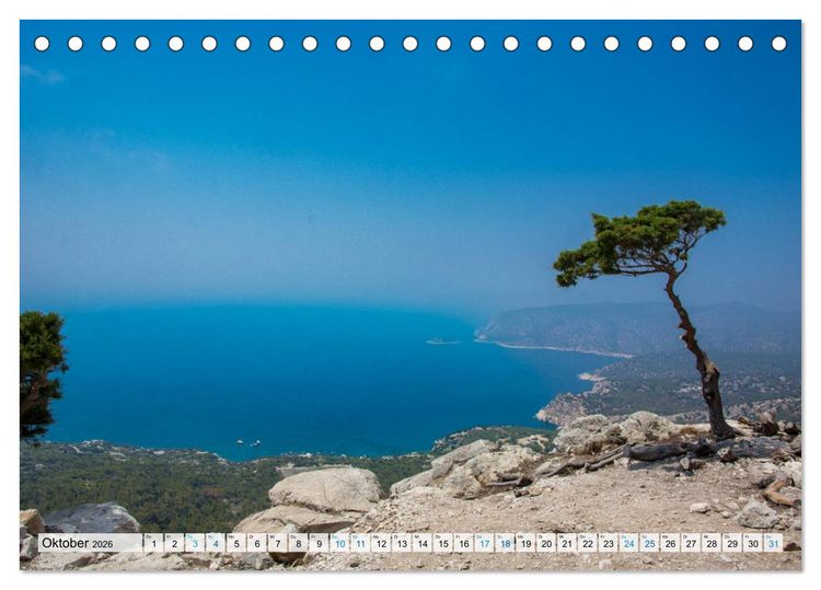 Produktbild: Rhodos - Traumhafter S&uuml;den (Tischkalender 2026 DIN A5 quer), CALVENDO Monatskalender
