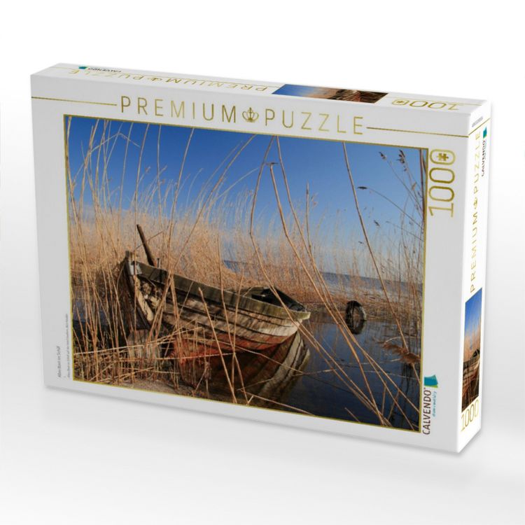 Produktbild: CALVENDO Puzzle Altes Boot im Schilf | 1000 Teile Lege-Gr&ouml;&szlig;e 64x48cm Foto-Puzzle f&uuml;r gl&uuml;ckliche Stunden