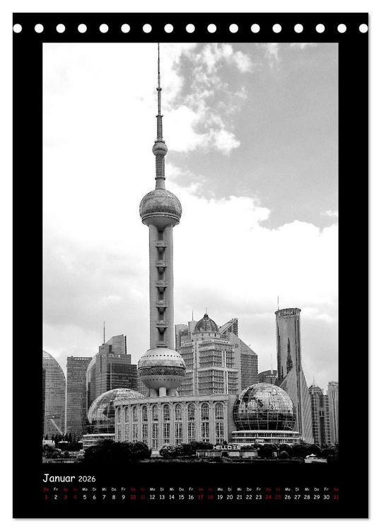 Produktbild: Shanghai zwischen Tradition und Business (Tischkalender 2026 DIN A5 hoch), CALVENDO Monatskalender