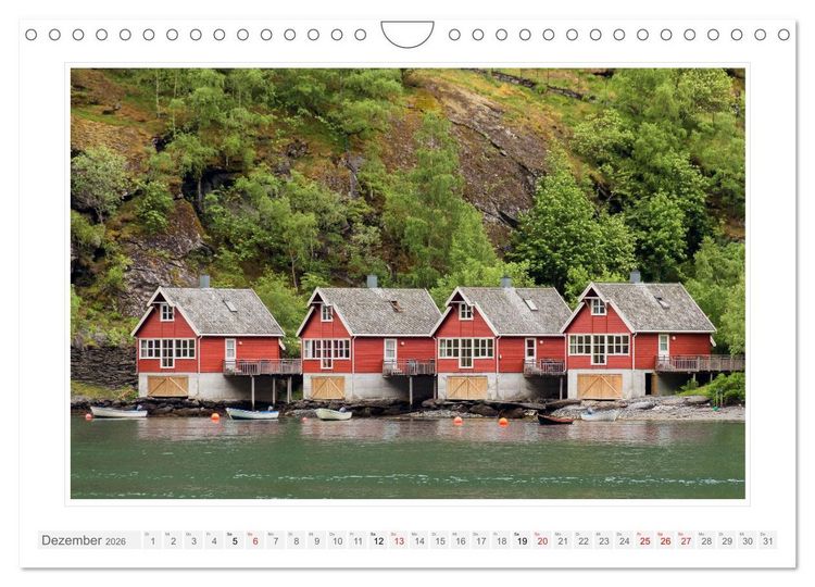 Produktbild: Norwegen. Sognefjord - Aurlandsfjord - Geirangerfjord - Stavanger (Wandkalender 2026 DIN A4 quer), CALVENDO Monatskalender