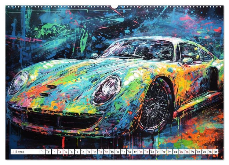 Produktbild: Neon Speed (Wandkalender 2026 DIN A2 quer), CALVENDO Monatskalender