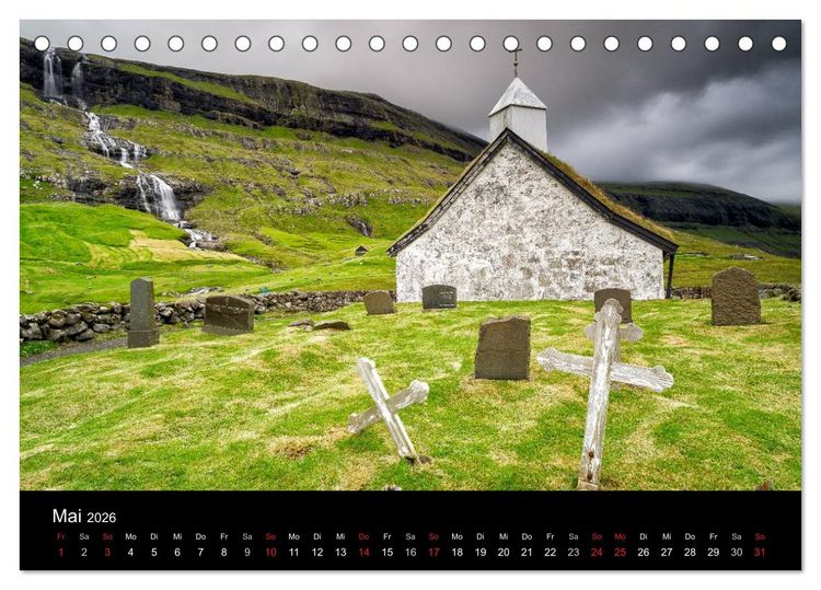 Produktbild: Wunderbare F&auml;r&ouml;er Inseln (Tischkalender 2026 DIN A5 quer), CALVENDO Monatskalender