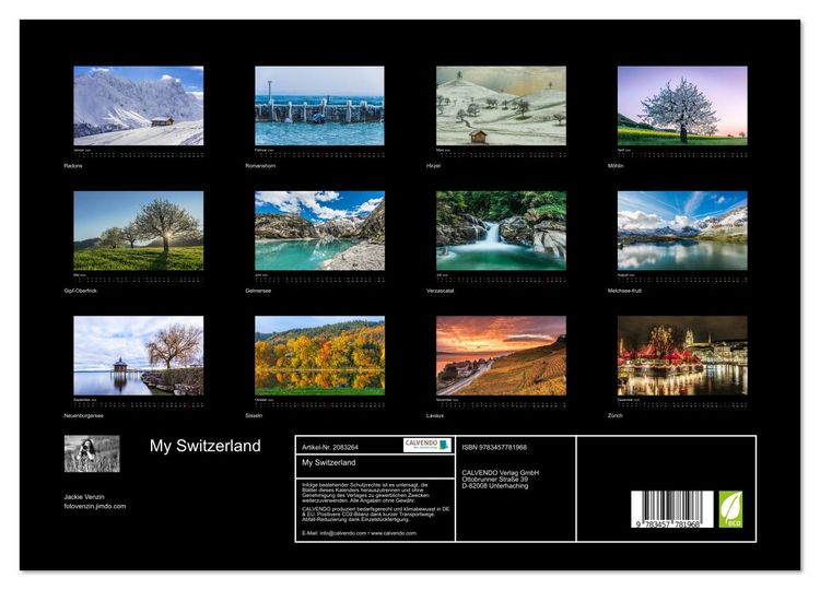 Produktbild: My Switzerland (Wandkalender 2026 DIN A3 quer), CALVENDO Monatskalender