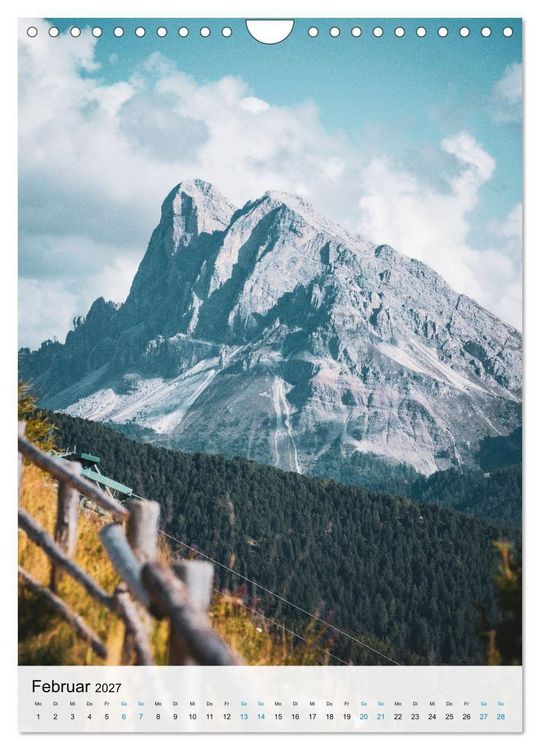 Produktbild: Wundersch&ouml;nes S&uuml;dtirol 2027 (Wandkalender 2027 DIN A4 hoch), CALVENDO Monatskalender