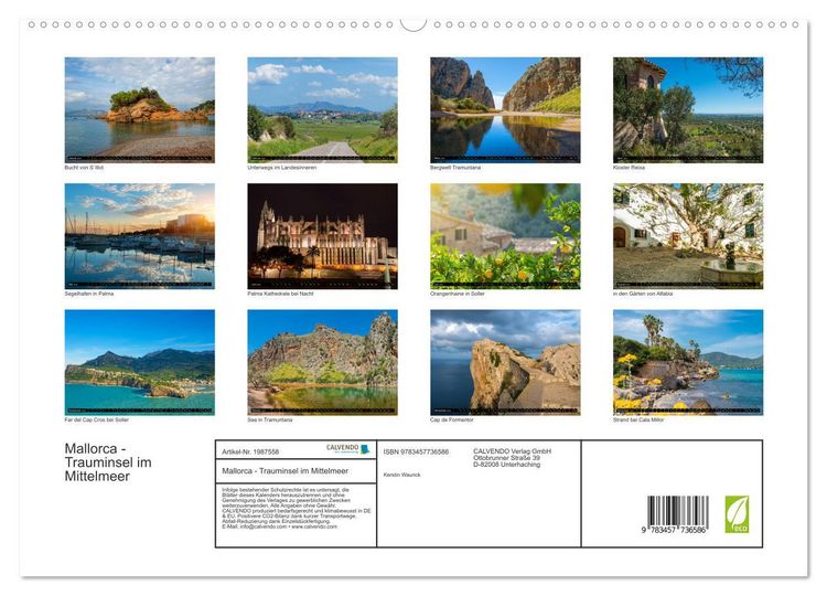 Produktbild: Mallorca - Trauminsel im Mittelmeer (hochwertiger Premium Wandkalender 2026 DIN A2 quer), Kunstdruck in Hochglanz