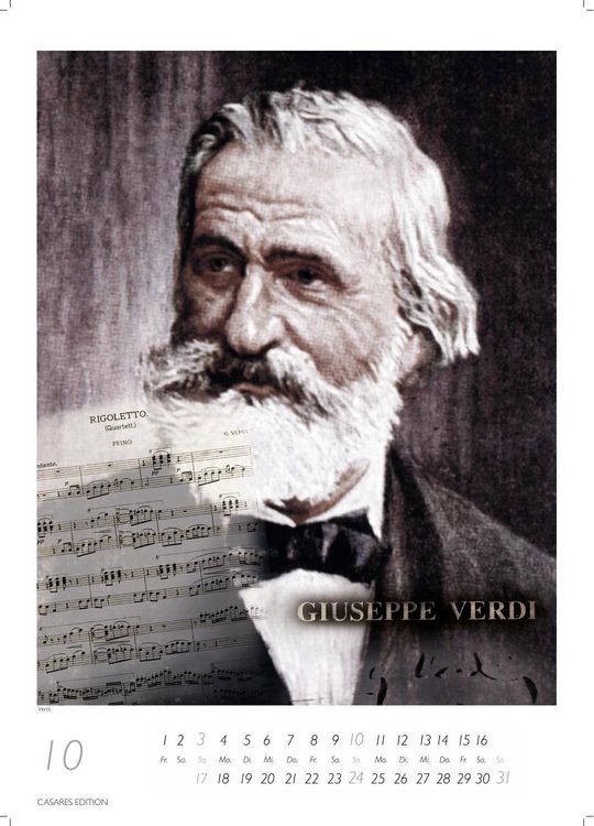Produktbild: Komponisten Kalender 2027 &ndash; Musik-Kalender 42x59cm - 12 Klassische Komponisten im Portr&auml;t