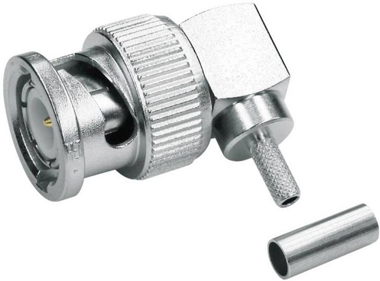 Produktbild: Teleg&auml;rtner 100023505 100023505 BNC-Steckverbinder Stecker, gewinkelt 75Ω 1St.