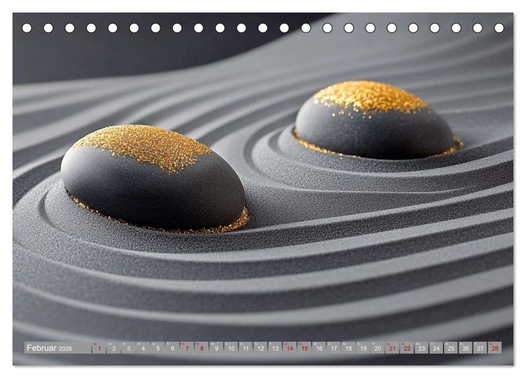 Produktbild: Farbenfrohe Wege zur Stille des Zen (Tischkalender 2026 DIN A5 quer), CALVENDO Monatskalender