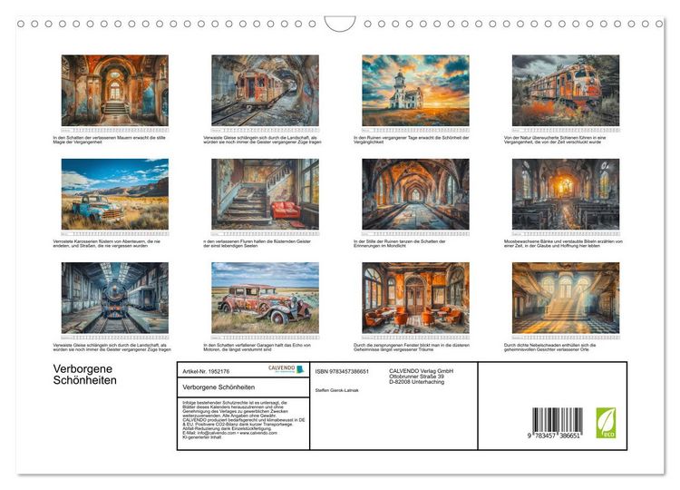 Produktbild: Verborgene Sch&ouml;nheiten (Wandkalender 2026 DIN A3 quer), CALVENDO Monatskalender