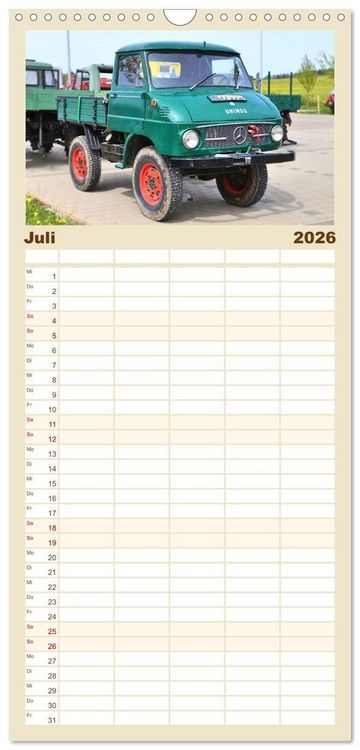 Produktbild: Familienplaner 2026 - Universalmotorger&auml;te Eine Stern-Parade mit 5 Spalten (Wandkalender, 21 x 45 cm) CALVENDO