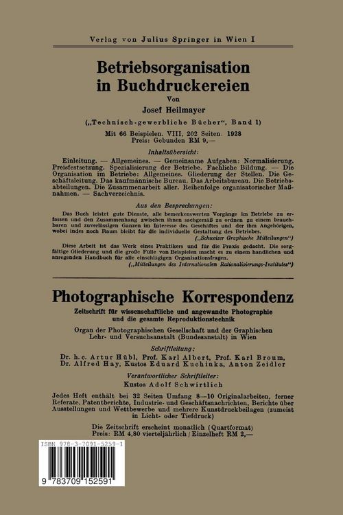 Produktbild: Photomechanik f&uuml;r den Stein- und Offsetdruck