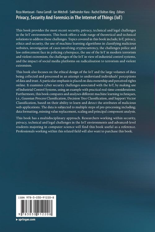 Produktbild: Privacy, Security And Forensics in The Internet of Things (IoT)