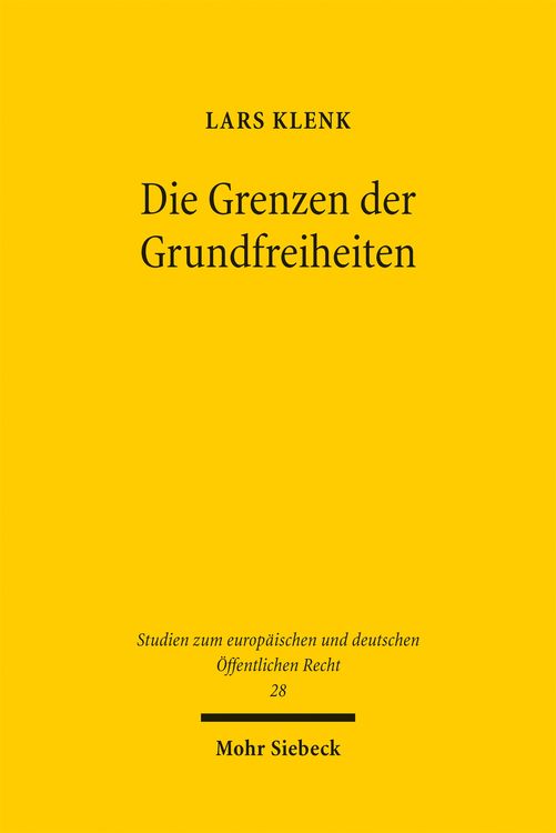 Produktbild: Die Grenzen der Grundfreiheiten