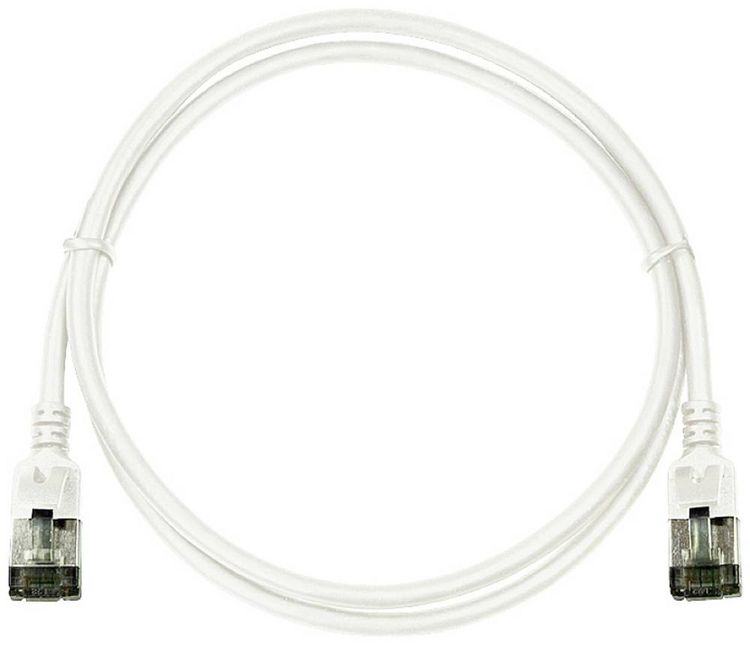 Produktbild: LogiLink CQ9061S RJ45 Patchkabel CAT 6a U/FTP 3.00m Wei&szlig; extrem d&uuml;nn, Flammwidrig, Flexibel, Folienschirm, Halogenfrei, mit