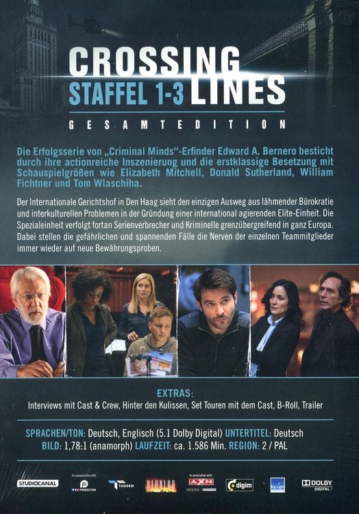 Produktbild: Crossing Lines - Staffel 1-3 - Gesamtedition [11 DVDs]