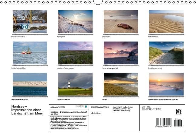 Produktbild: Nordsee - Impressionen einer Landschaft am Meer (Wandkalender immerw&auml;hrend DIN A3 quer)