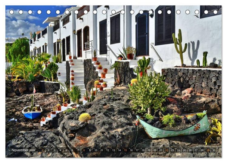 Produktbild: Lanzarote. Wunderwelt der Feuerberge (Tischkalender 2026 DIN A5 quer), CALVENDO Monatskalender