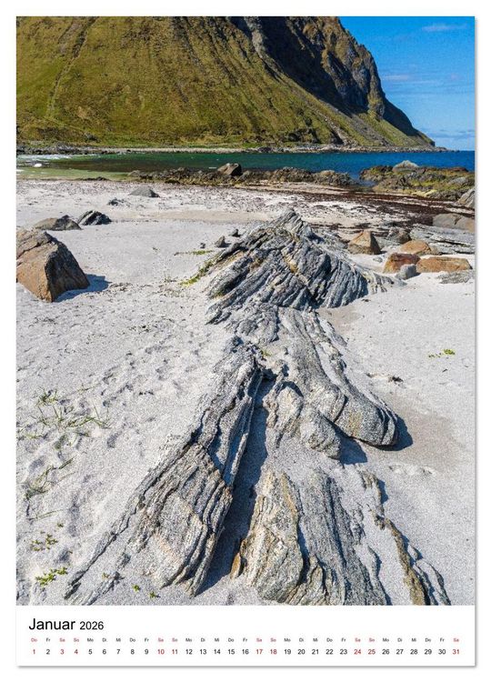 Produktbild: Lofoten - Atemberaubende Landschaften (hochwertiger Premium Wandkalender 2026 DIN A2 hoch), Kunstdruck in Hochglanz