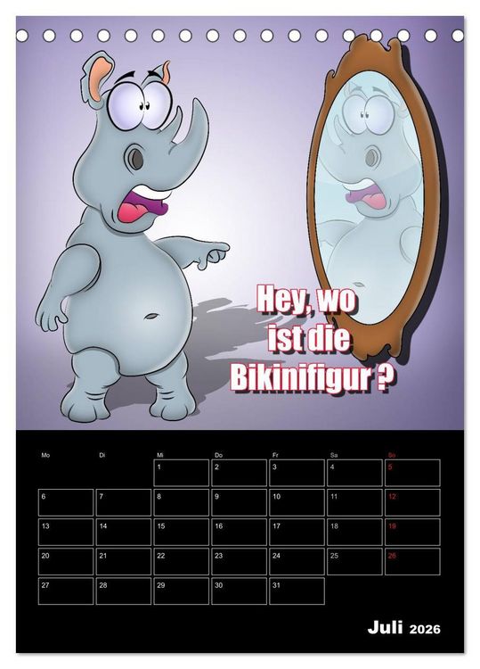 Produktbild: Cartoons - mir doch Bockwurscht (Tischkalender 2026 DIN A5 hoch), CALVENDO Monatskalender