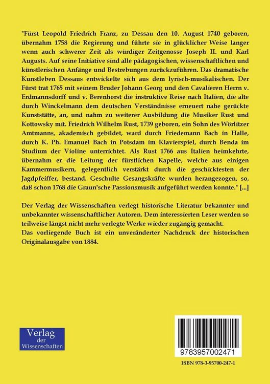 Produktbild: Das herzogliche Hoftheater zu Dessau - in seinen Anf&auml;ngen bis zur Gegenwart