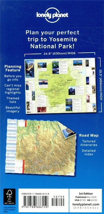 Produktbild: Lonely Planet Yosemite National Park Planning Map
