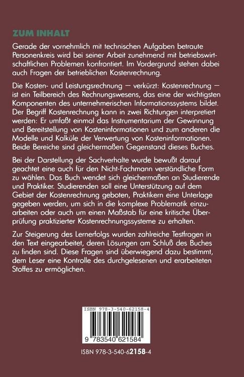 Produktbild: Industrielle Kostenrechnung