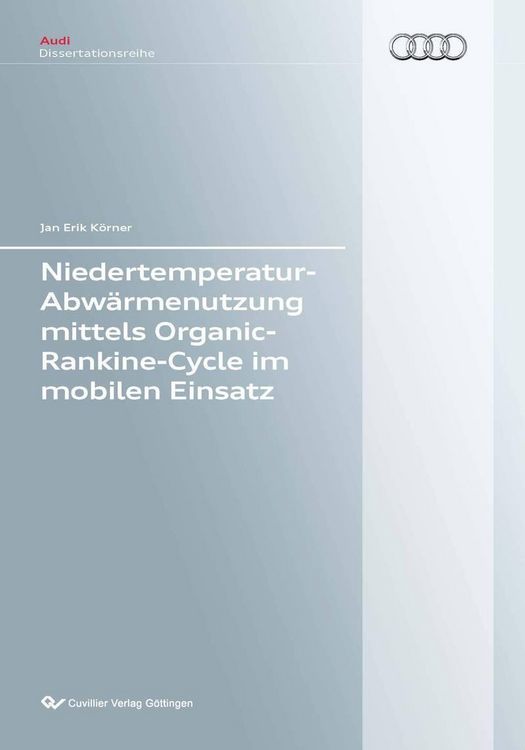 Produktbild: Niedertemperatur-Abw&auml;rmenutzung mittels Organic-Rankine-Cycle im mobilen Einsatz