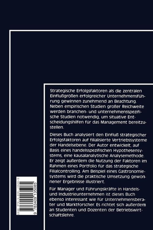 Produktbild: Erfolgsfaktoren in Filialsystemen