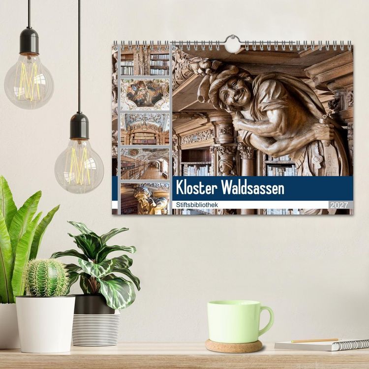 Produktbild: Kloster Waldsassen Stiftsbibliothek (Wandkalender 2027 DIN A4 quer), CALVENDO Monatskalender