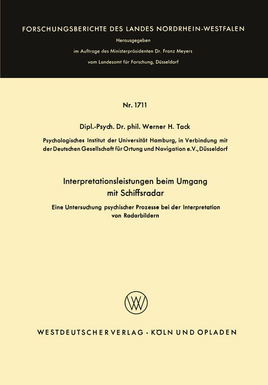Produktbild: Interpretationsleistungen beim Umgang mit Schiffsradar