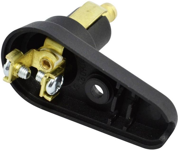 Produktbild: BAAS DIN-Winkelstecker BA12 Belastbarkeit Strom max.=8 A Passend f&uuml;r (Details) Normsteckdosen Stecker 6 - 24 V/DC