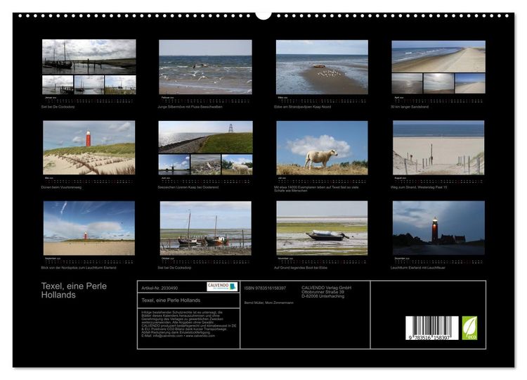 Produktbild: Texel, eine Perle Hollands (hochwertiger Premium Wandkalender 2026 DIN A2 quer), Kunstdruck in Hochglanz