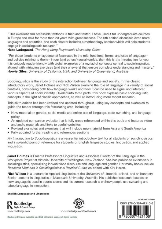 Produktbild: An Introduction to Sociolinguistics
