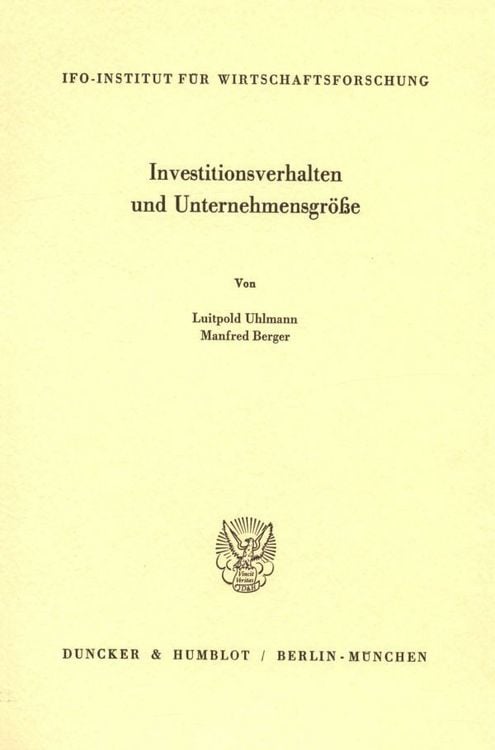 Produktbild: Investitionsverhalten und Unternehmensgr&ouml;&szlig;e.