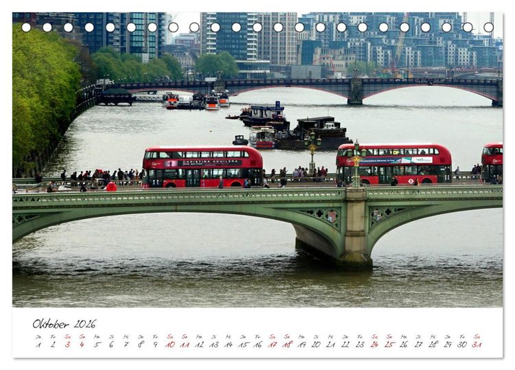 Produktbild: London - Metropole zwischen Tradition und Moderne (Tischkalender 2026 DIN A5 quer), CALVENDO Monatskalender