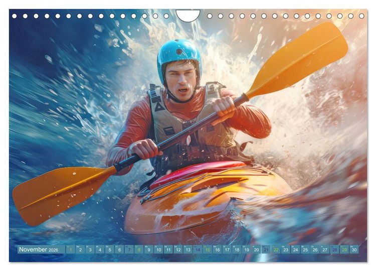 Produktbild: Kayak Wildwasser Sport (Wandkalender 2026 DIN A4 quer), CALVENDO Monatskalender