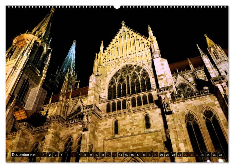Produktbild: REGENSBURG - Impressionen (Wandkalender 2026 DIN A2 quer), CALVENDO Monatskalender