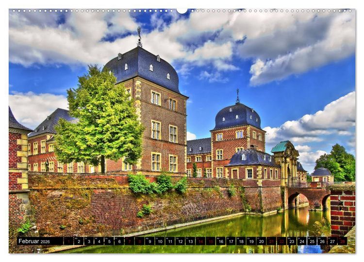 Produktbild: M&uuml;nsterland Romantik - Romantische Schl&ouml;sser und Wasserburgen (hochwertiger Premium Wandkalender 2026 DIN A2 quer), Kunstdruck in Hochglanz
