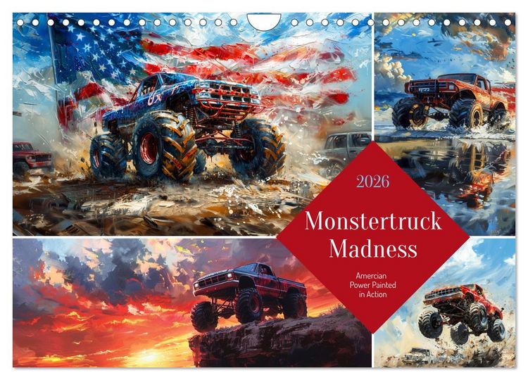 Produktbild: Monstertruck Madness (Wall Calendar 2026 DIN A4 landscape), CALVENDO 12 Month Wall Calendar