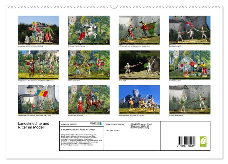 Produktbild: Landsknechte und Ritter im Modell (hochwertiger Premium Wandkalender 2026 DIN A2 quer), Kunstdruck in Hochglanz