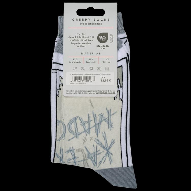 Produktbild: Sebastian Fitzek-Socken "Das Kalenderm&auml;dchen" Gr&ouml;&szlig;e 36 - 41