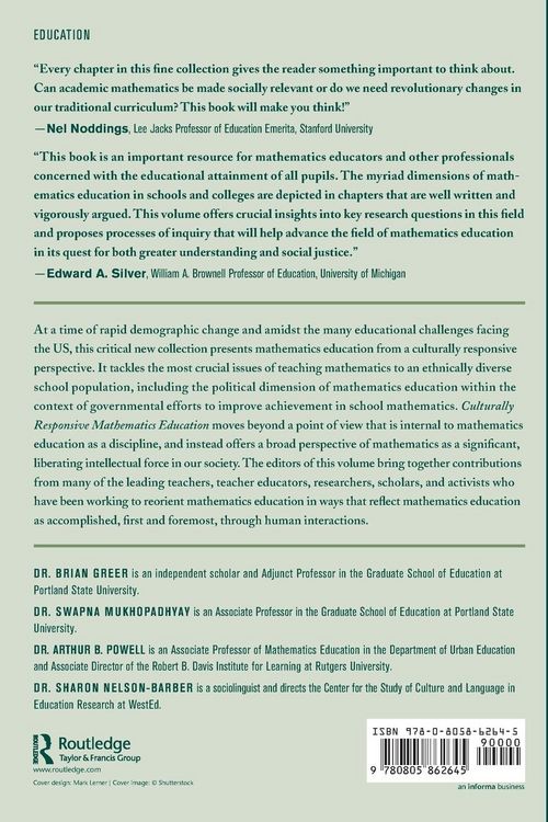Produktbild: Culturally Responsive Mathematics Education