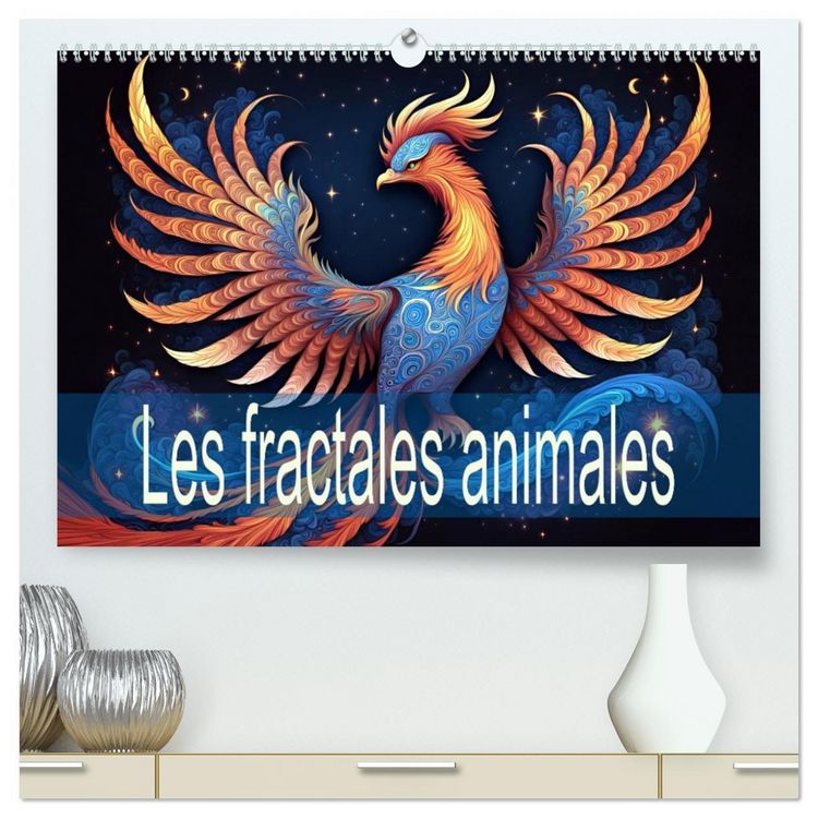 Produktbild: Les fractales animales (Calendrier mural 2026 DIN A2 vertical) calendrier de bureau