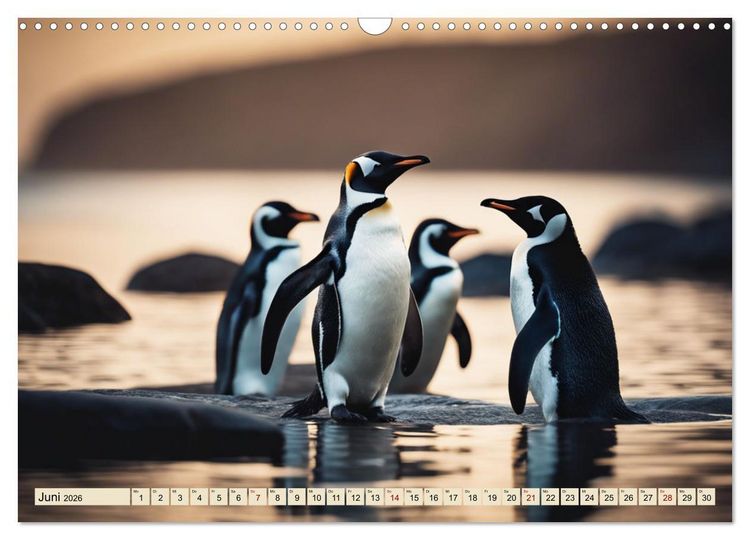 Produktbild: Kaiserpinguine - bezaubernde Fracktr&auml;ger (Wandkalender 2026 DIN A3 quer), CALVENDO Monatskalender