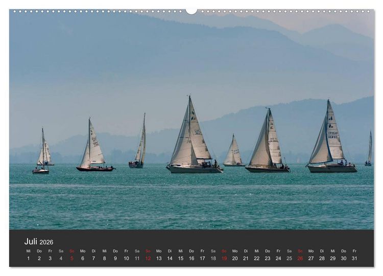 Produktbild: Segelboote auf dem Bodensee (Wandkalender 2026 DIN A2 quer), CALVENDO Monatskalender