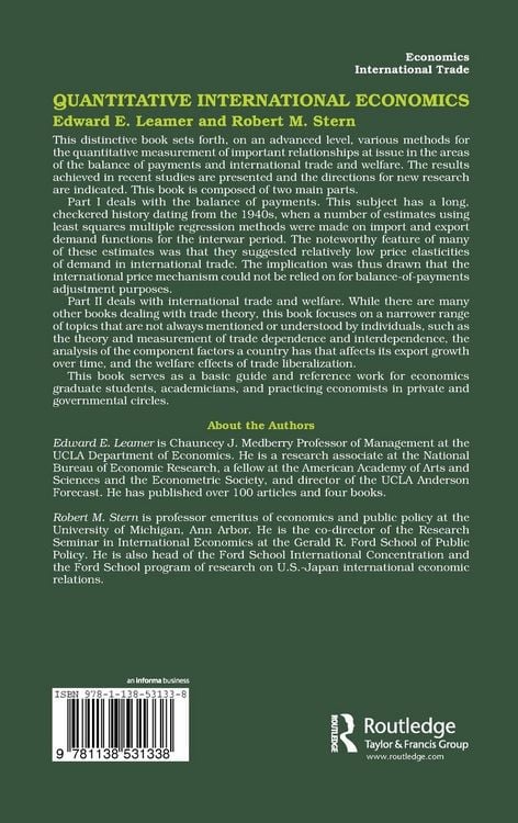 Produktbild: Quantitative International Economics